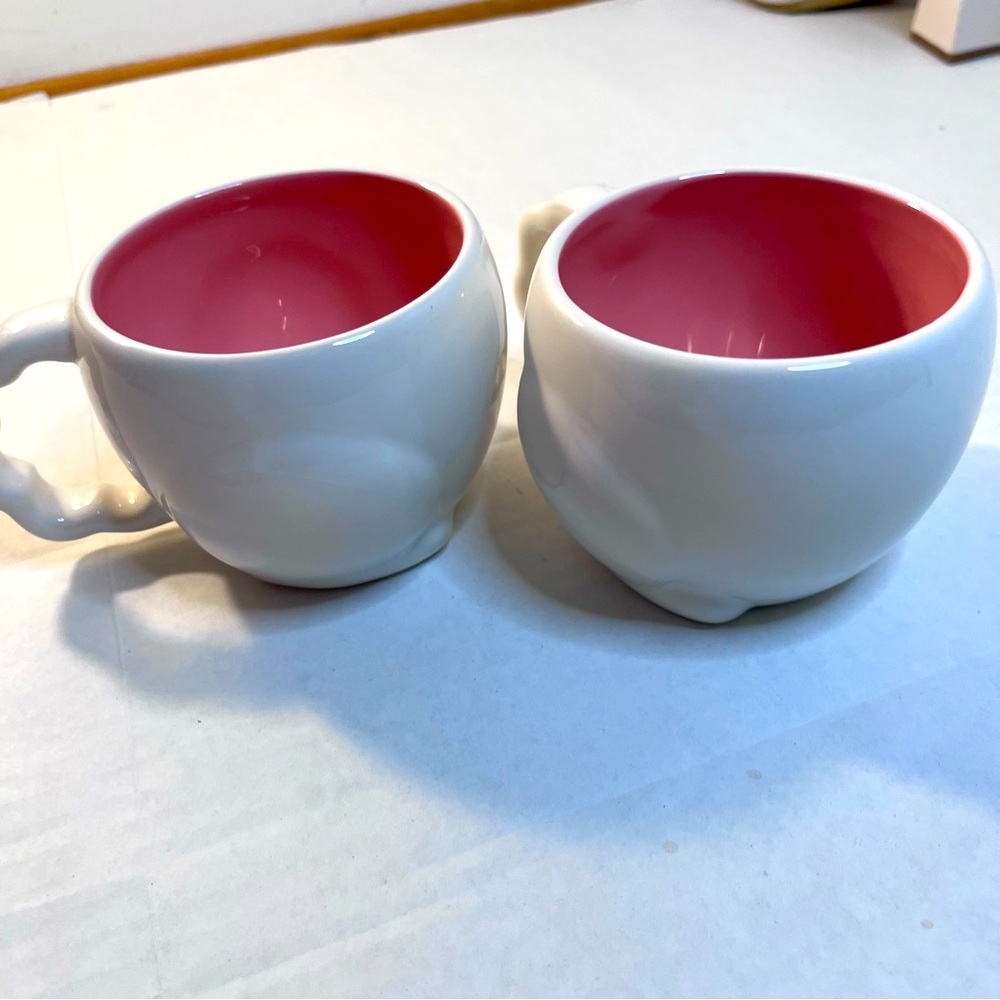 Set of 2 Easter Bunny Ceramic Mugs